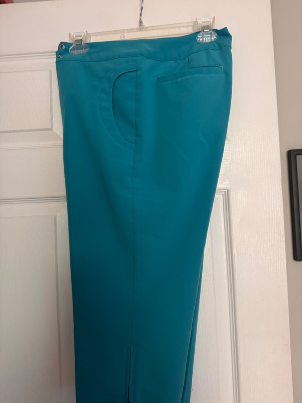 Monterey Club Turquoise Cropped Golf Pants Capri Performance Size 10